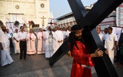 ‘Way of the Cross’ Procession in Thrissur, Kerala