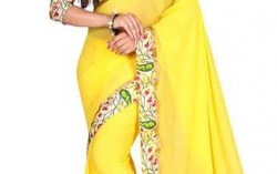 Indian Beauty Yellow Georgette Sari Buy Only For Rs.259.