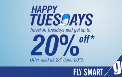 Travel On Tuesdays and get up to 20% Off.