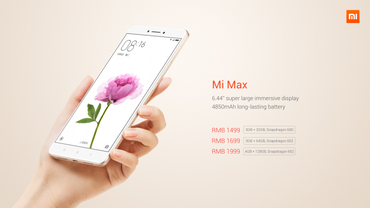 Xiaomi Mi Max price