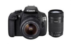 Canon EOS 1200D 18MP Digital SLR Camera (Black) with 18-55mm and 55-250mm IS II Lens at Rs 25784