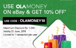 Ebay – OLA Money Offer: Get 10% Off