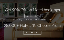 Get 90% Off on Hotel bookings from Makemytrip