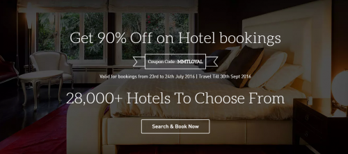 Get 90 Off on Hotel bookings