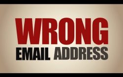 Wrong email address