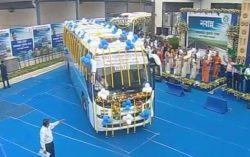 Kolkata- Khulna-Dhaka bus service flagged off from Kolkata yesterday