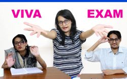 Students go to an Engineering Viva Exam