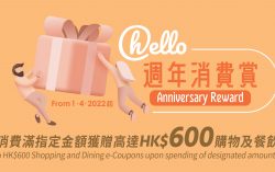 Hang Lung Properties Launches “hello Anniversary Reward” Campaign  to Celebrate the First Anniversary of “hello Hang Lung Malls Reward Program”  in Conjunction with the Consumption Voucher Scheme