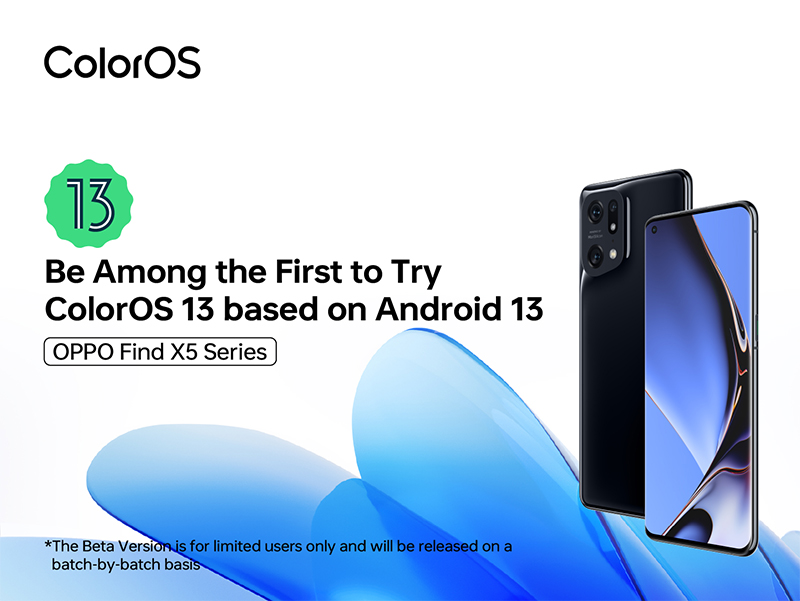 ColorOS 13  Among one of the firsts of OEM operating system based on Android 13