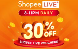 Save 30% on Shopee Live purchases