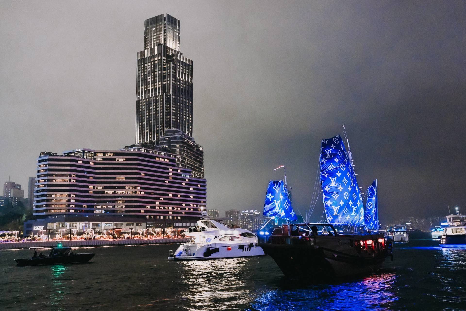 Louis Vuitton’s Global First Men's Pre-Fall 2024 Show at Avenue of Stars in K11 Victoria Dockside, Hong Kong