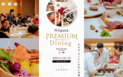 Dining event presented by four top-notch chefs to introduce the charm of high-quality food of Niigata prefecture, JAPAN