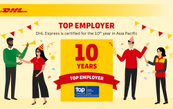 DHL Express achieves Top Employer accolade for 10th consecutive year, reiterating a decade of strong people culture