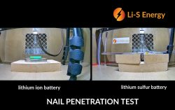 Li-S Energy Next Generation Batteries Pass Critical Safety Tests