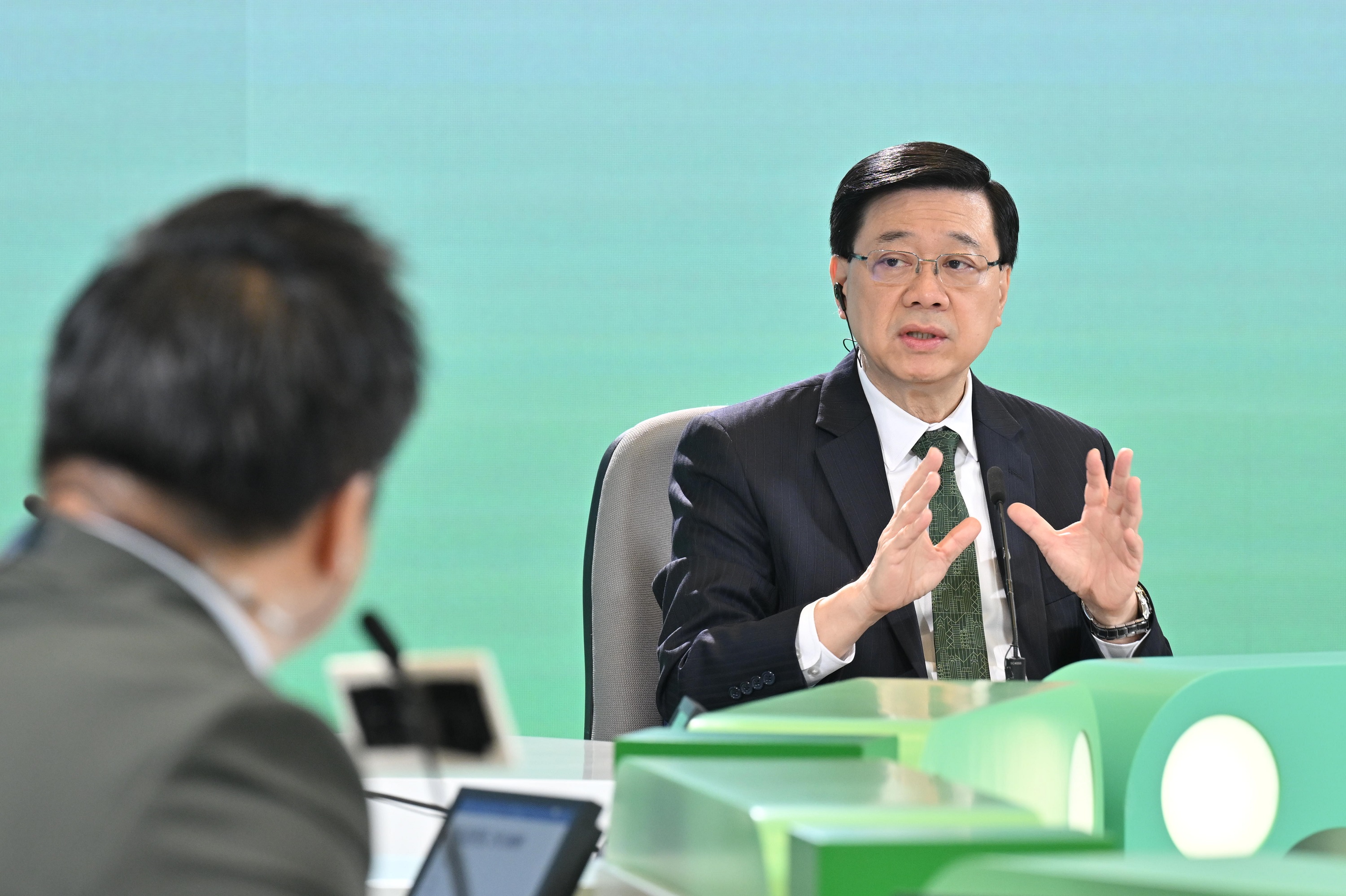 Hong Kong SAR's Chief Executive John Lee attended a joint radio phone-in programme to answer questions about the 2024 Policy Address.