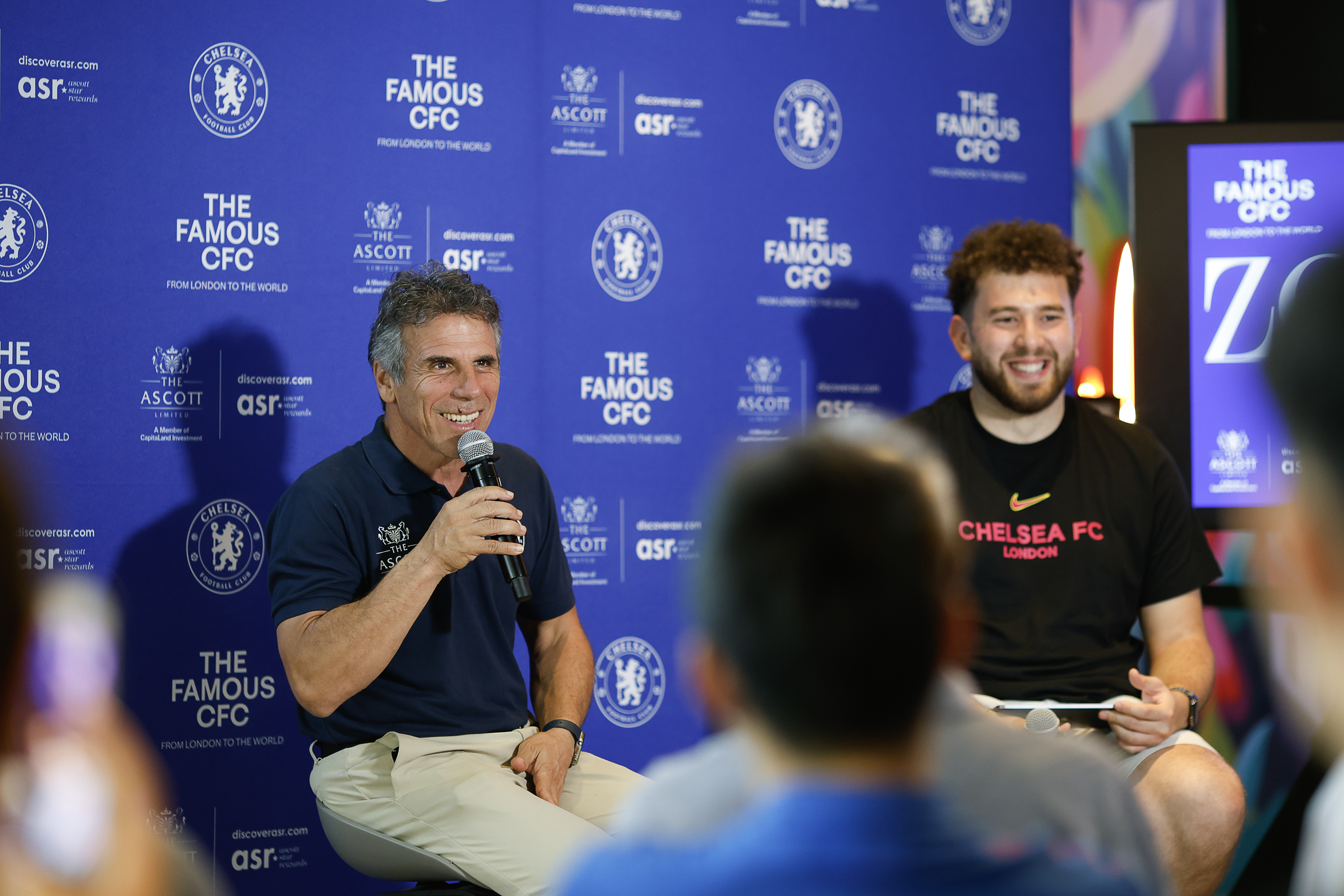 Chelsea Football Club legend Gianfranco Zola shared personal reflections of his illustrious football career and answered questions posed by fans at the by-invite only Fireside Chat organised by Ascott on Sunday, 1 December. The Fireside Chat, attended by about 50 people, was part of The Famous CFC, Chelsea’s flagship international fan engagement event.